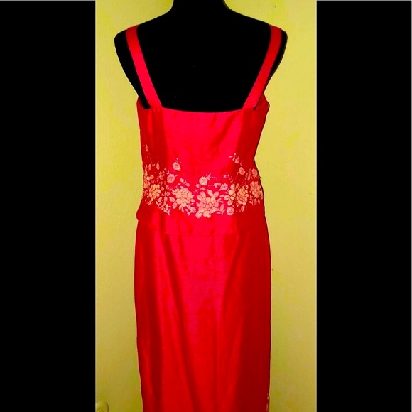 ANN TAYLOR Salmon Floral Cami & Maxi Skirt Set-8 - Picture 2 of 9